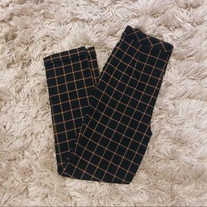 Black and Gold Checkered Pants from Forever 21